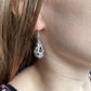 Medieval Pools of Light Earrings, Mini Genuine Crystal Quartz Ball Earrings, Medieval Chain Maile Earrings, Gazing Ball Earrings