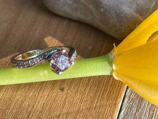 Pink Moissanite Ring, Engagement Ring, Moissanite Ring, Promise Ring, Gemstone Ring, Weddings, The Ring, I Do, Rings, Fall, Christmas gifts