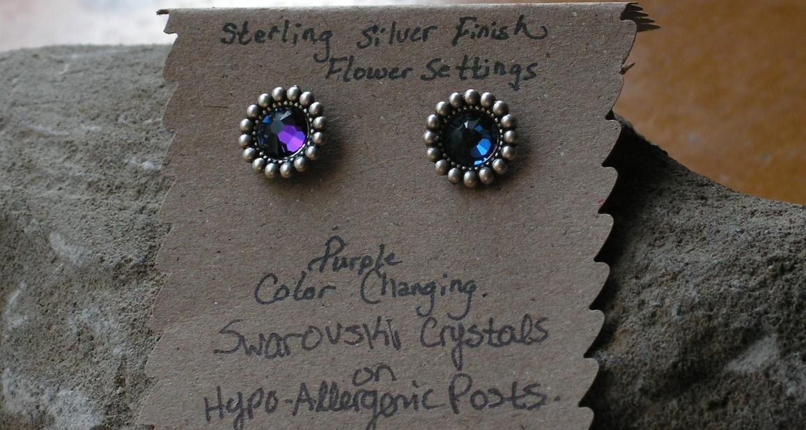 Crystal flower post earrings, Studs, Crystal Earrings, Post Earrings, Flower Earrings, Bridesmaid earrings, Accessories, Fall, Christmas