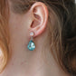 Aquamarine Earrings Vintage style crystals faceted with Swarovski diamond crystal, Vintage Earrings, Free Shipping, Weddings, Comic Con